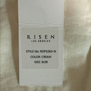 Risen Los Angeles Women's Cropped Cream Jeans